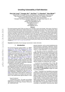 Unveiling Vulnerability of Self-Attention