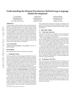 Understanding the Dataset Practitioners Behind Large Language Model
  Development