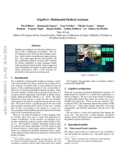 GigaPevt: Multimodal Medical Assistant