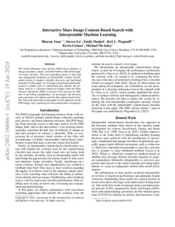 Interactive Mars Image Content-Based Search with Interpretable Machine
  Learning