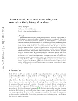 Chaotic attractor reconstruction using small reservoirs -- the influence
  of topology