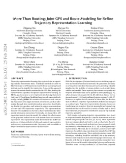 More Than Routing: Joint GPS and Route Modeling for Refine Trajectory
  Representation Learning