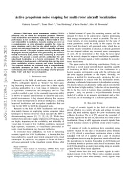 Active propulsion noise shaping for multi-rotor aircraft localization