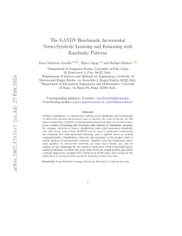 The KANDY Benchmark: Incremental Neuro-Symbolic Learning and Reasoning
  with Kandinsky Patterns
