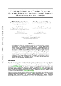 Predicting Instability in Complex Oscillator Networks: Limitations and
  Potentials of Network Measures and Machine Learning