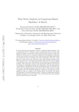 Time Series Analysis in Compressor-Based Machines: A Survey