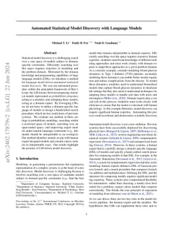 Automated Statistical Model Discovery with Language Models