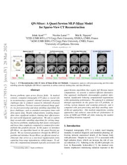 QN-Mixer: A Quasi-Newton MLP-Mixer Model for Sparse-View CT
  Reconstruction