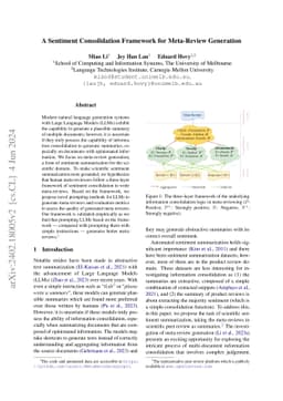 A Sentiment Consolidation Framework for Meta-Review Generation