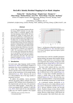 ResLoRA: Identity Residual Mapping in Low-Rank Adaption