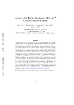 Datasets for Large Language Models: A Comprehensive Survey