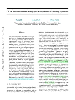 On the Inductive Biases of Demographic Parity-based Fair Learning
  Algorithms