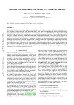 Enhancing Roadway Safety: LiDAR-based Tree Clearance Analysis