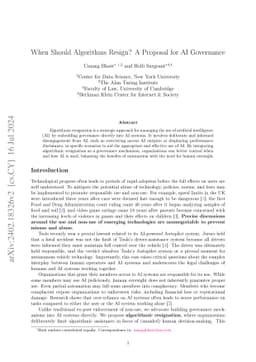 When Should Algorithms Resign? A Proposal for AI Governance