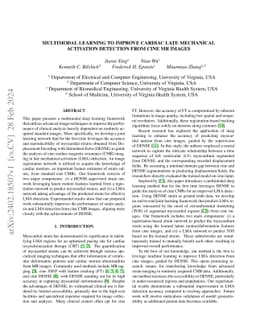 Multimodal Learning To Improve Cardiac Late Mechanical Activation
  Detection From Cine MR Images