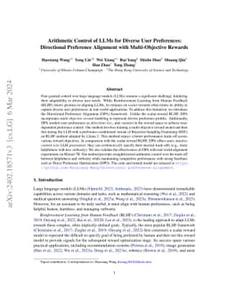 Arithmetic Control of LLMs for Diverse User Preferences: Directional
  Preference Alignment with Multi-Objective Rewards