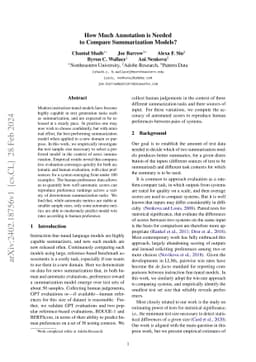 How Much Annotation is Needed to Compare Summarization Models?