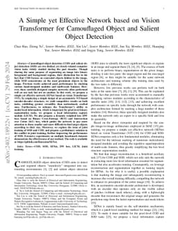 A Simple yet Effective Network based on Vision Transformer for
  Camouflaged Object and Salient Object Detection