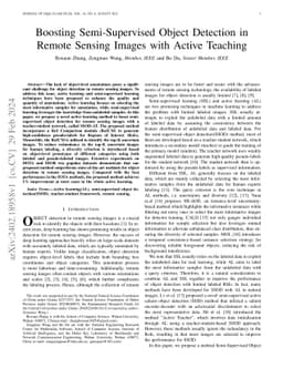 Boosting Semi-Supervised Object Detection in Remote Sensing Images With
  Active Teaching