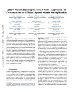 Arrow Matrix Decomposition: A Novel Approach for Communication-Efficient
  Sparse Matrix Multiplication