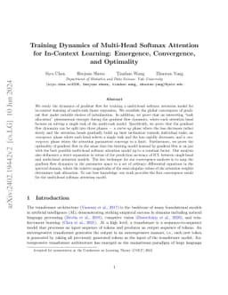 Training Dynamics of Multi-Head Softmax Attention for In-Context
  Learning: Emergence, Convergence, and Optimality