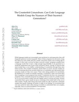 The Counterfeit Conundrum: Can Code Language Models Grasp the Nuances of
  Their Incorrect Generations?