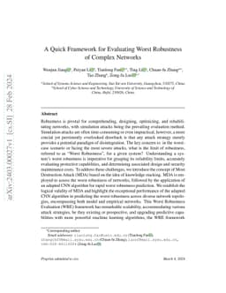 A Quick Framework for Evaluating Worst Robustness of Complex Networks