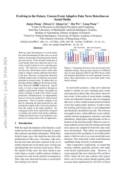 Evolving to the Future: Unseen Event Adaptive Fake News Detection on
  Social Media