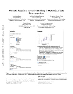 Umwelt: Accessible Structured Editing of Multimodal Data Representations