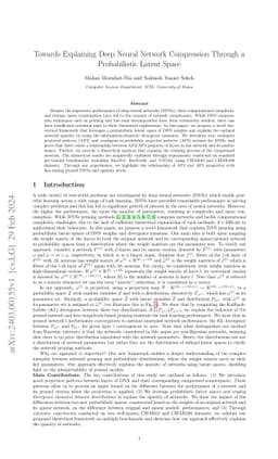 Towards Explaining Deep Neural Network Compression Through a Probabilistic Latent Space