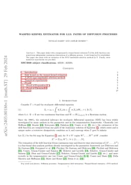 Warped Kernel Estimator for I.I.D. Paths of Diffusion Processes