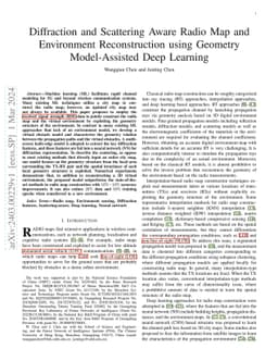 Diffraction and Scattering Aware Radio Map and Environment
  Reconstruction using Geometry Model-Assisted Deep Learning