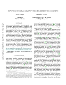 Improving Acne Image Grading with Label Distribution Smoothing