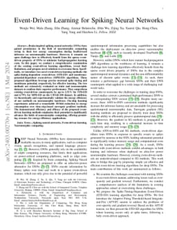 Event-Driven Learning for Spiking Neural Networks