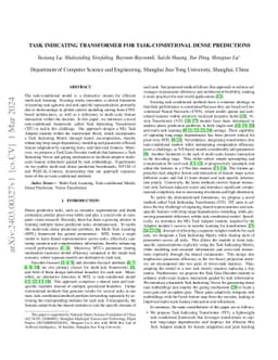 Task Indicating Transformer for Task-conditional Dense Predictions