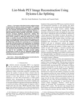 List-Mode PET Image Reconstruction Using Dykstra-Like Splitting