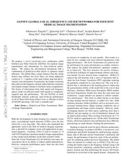 GLFNET: Global-Local (frequency) Filter Networks for efficient medical
  image segmentation