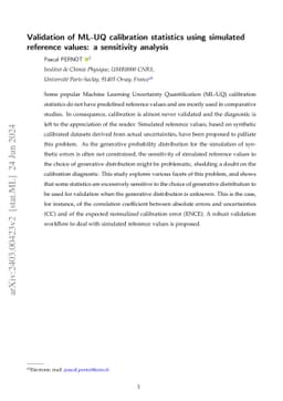 Validation of ML-UQ calibration statistics using simulated reference
  values: a sensitivity analysis