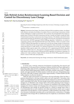 Safe Hybrid-Action Reinforcement Learning-Based Decision and Control for
  Discretionary Lane Change