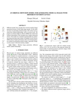 An Ordinal Diffusion Model for Generating Medical Images with Different
  Severity Levels