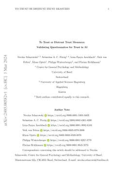To Trust or Distrust Trust Measures: Validating Questionnaires for Trust
  in AI