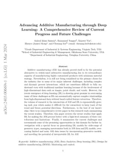 Advancing Additive Manufacturing through Deep Learning: A Comprehensive
  Review of Current Progress and Future Challenges