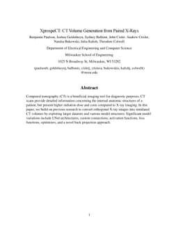 XProspeCT: CT Volume Generation from Paired X-Rays