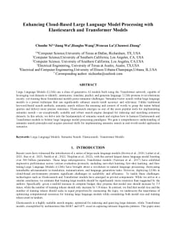 Enhancing Cloud-Based Large Language Model Processing with Elasticsearch
  and Transformer Models