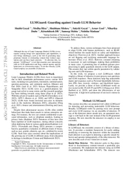 LLMGuard: Guarding Against Unsafe LLM Behavior