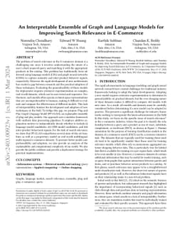 An Interpretable Ensemble of Graph and Language Models for Improving
  Search Relevance in E-Commerce