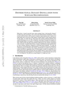 Distributional Dataset Distillation with Subtask Decomposition