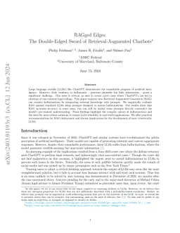 RAGged Edges: The Double-Edged Sword of Retrieval-Augmented Chatbots