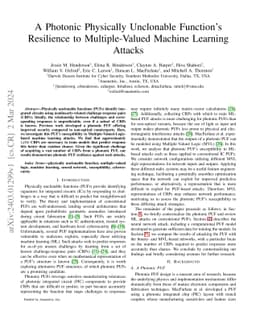 A Photonic Physically Unclonable Function's Resilience to
  Multiple-Valued Machine Learning Attacks