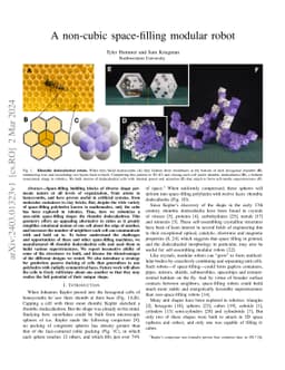 A non-cubic space-filling modular robot